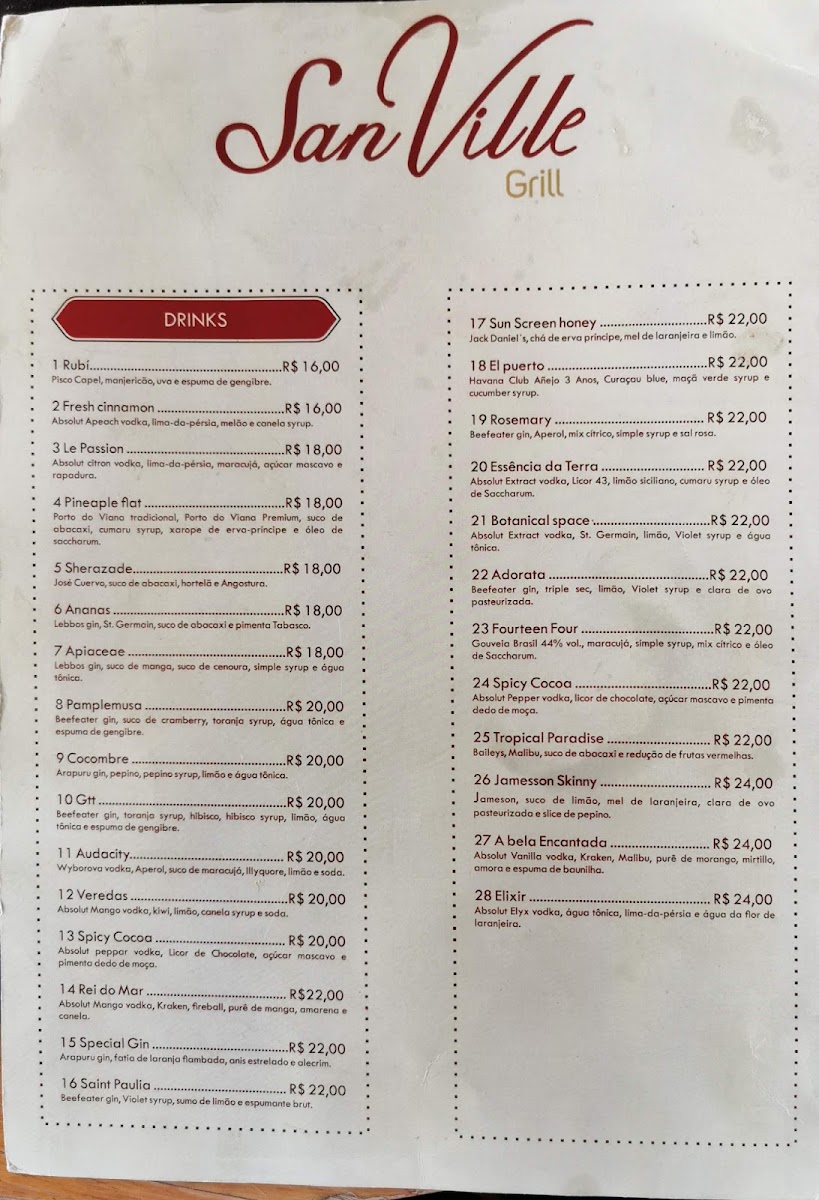 SanVille Grill Menu - Image 3